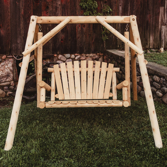 Cedar log 4ft yard swing