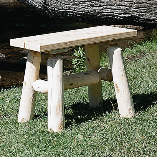 Cedar log 23" end bench pair