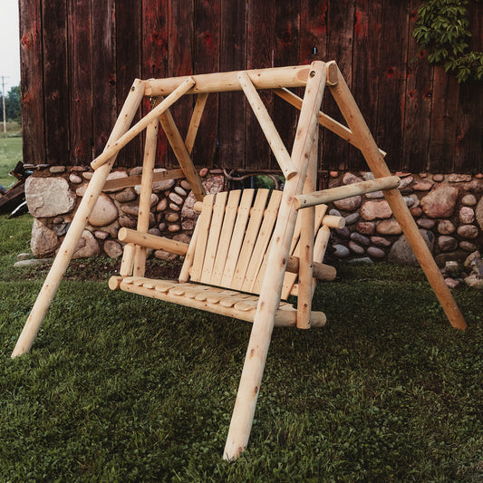 Cedar log 4ft yard swing