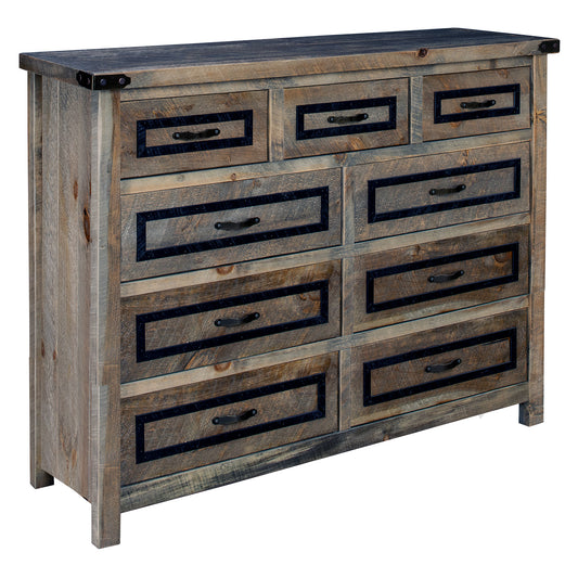 Heritage Pine 9 Drawer Dresser