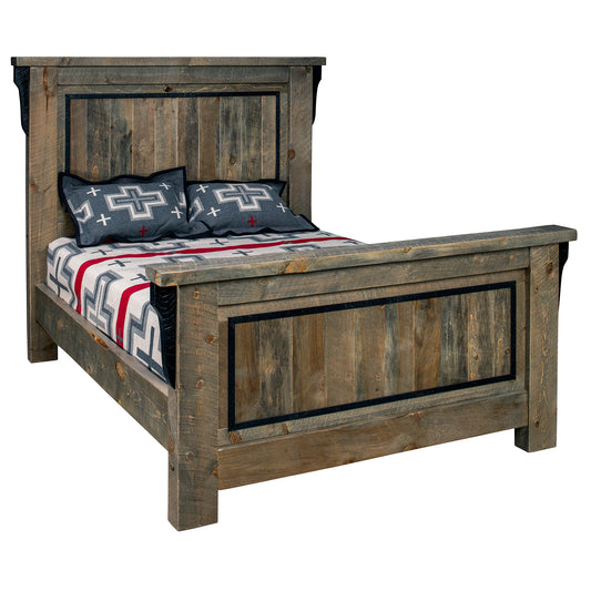 heritage pine single panel bed