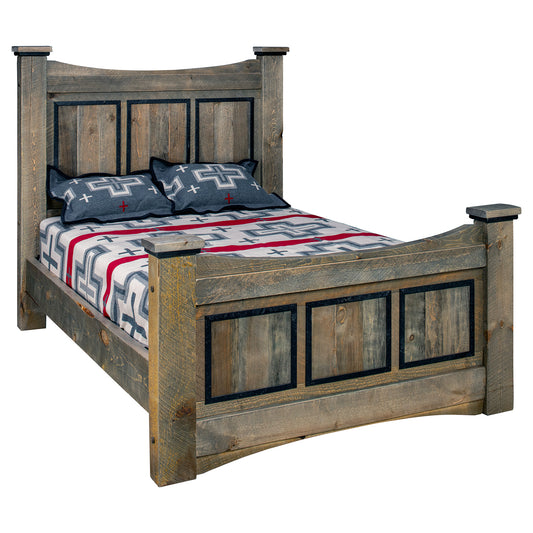 Heritage Pine Triple Panel Bed