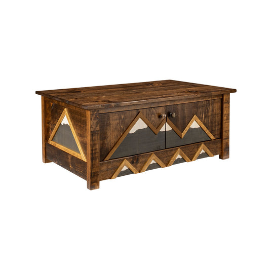 Rustic dresser with unique wood patterns and texture