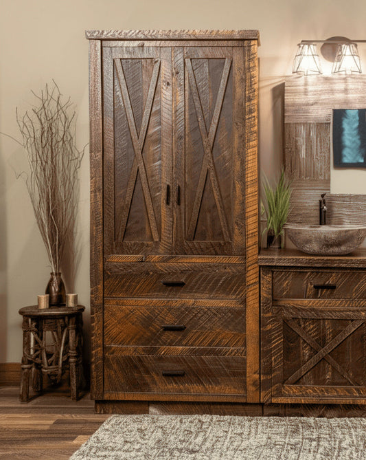 Millcraft Barn Door 1 Door 3 Drawer Linen Closet