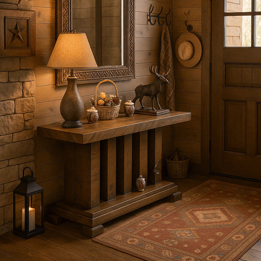 Rustic royal timbers sofa table furniture custom made