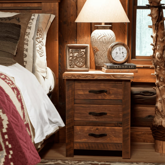 Echoes of Pine 3 Drawer Nightstand