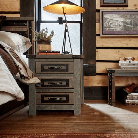 Pioneer Pine 3 Drawer Nightstand