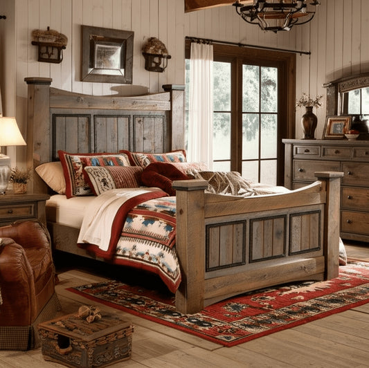 Pioneer Pine Triple Panel Bed