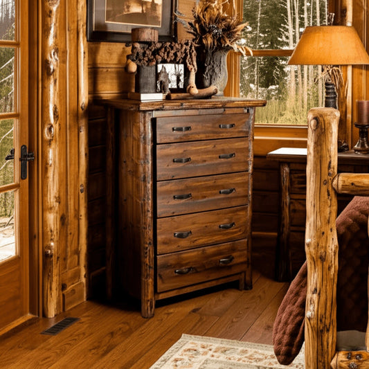 Heritage Hollow 5 Drawer Log Chest