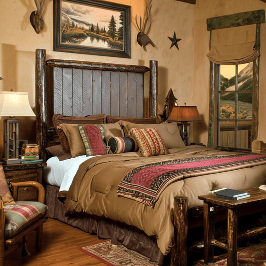 Heritage Hollow Log Panel Bed