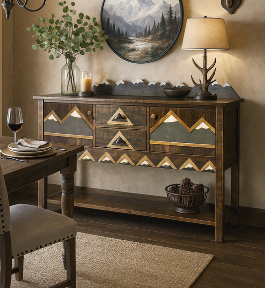 Appalachian Roots 2 Door 2 Drawer Server with Backsplash