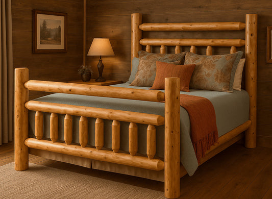 True North Timber Lodge Log Bed