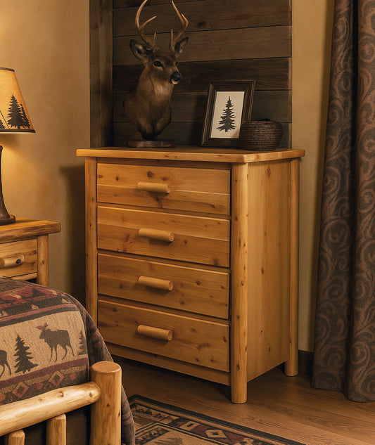 True North Timber Log 4 Drawer Chest