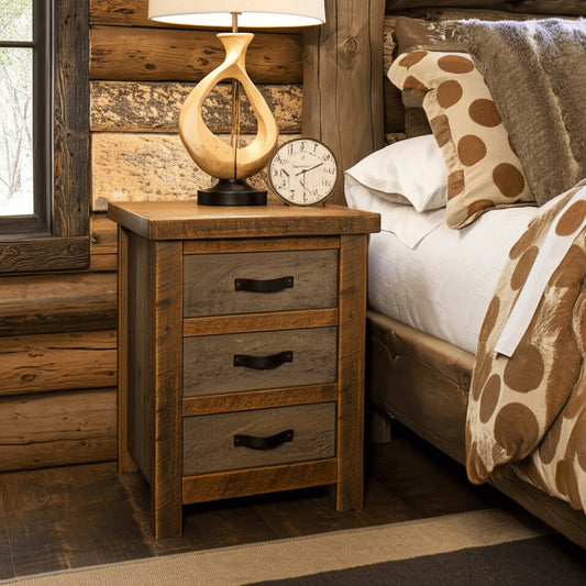 Millcraft Rough Sawn 3 Drawer Nightstand