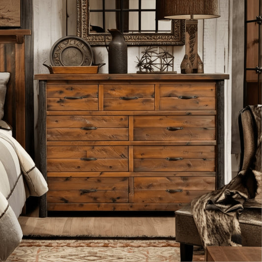 Millcraft Hickory 9 Drawer Dresser