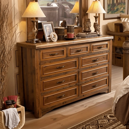 Timber Tradition Barnwood 9 Drawer Dresser