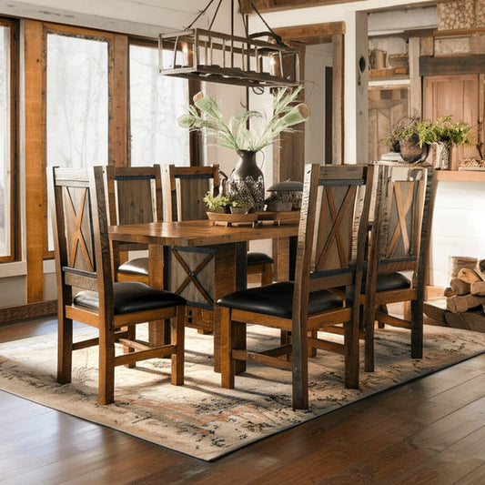 Head West Barn Door Trestle Dining Table