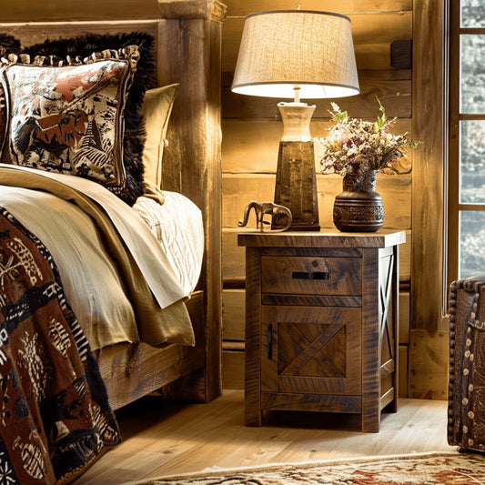 Wild West Rustic Enclosed Nightstand