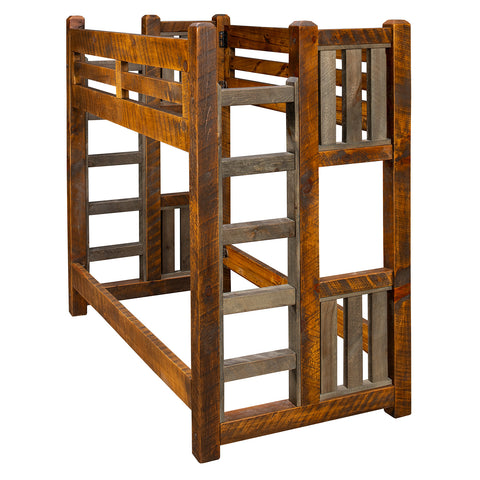 Rustic Barnwood Timber Frame Bunk Bed