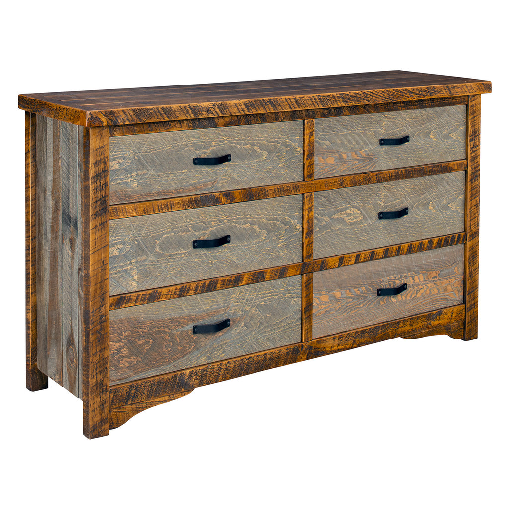 Sawmill Rough Sawn 6 Drawer Dresser