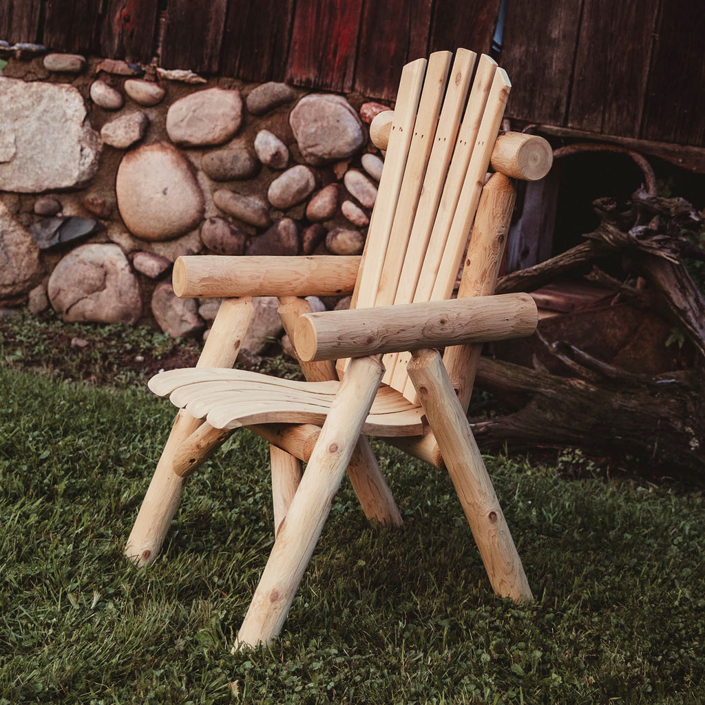 Cedar log dining chair