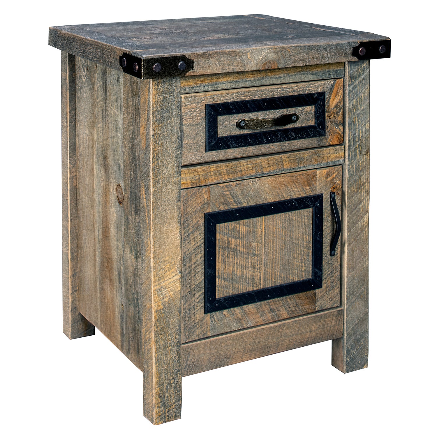 Rustic Nightstands Heritage Pine Enclosed Nightstand – Real Rustic Furniture