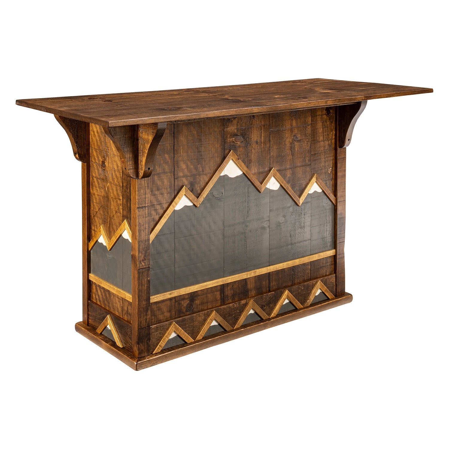 Handcrafted rustic table with live edge centerpiece decor