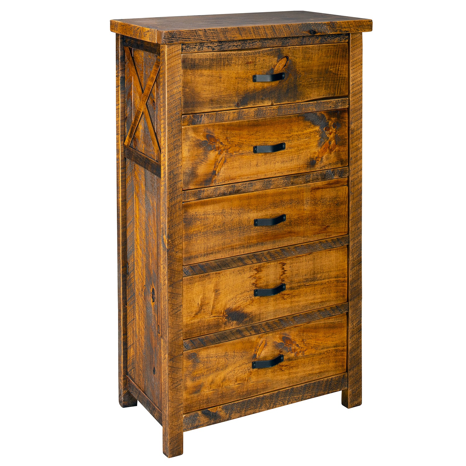 Wild West Rustic 5 Drawer Chest – Real Rustic Furniture