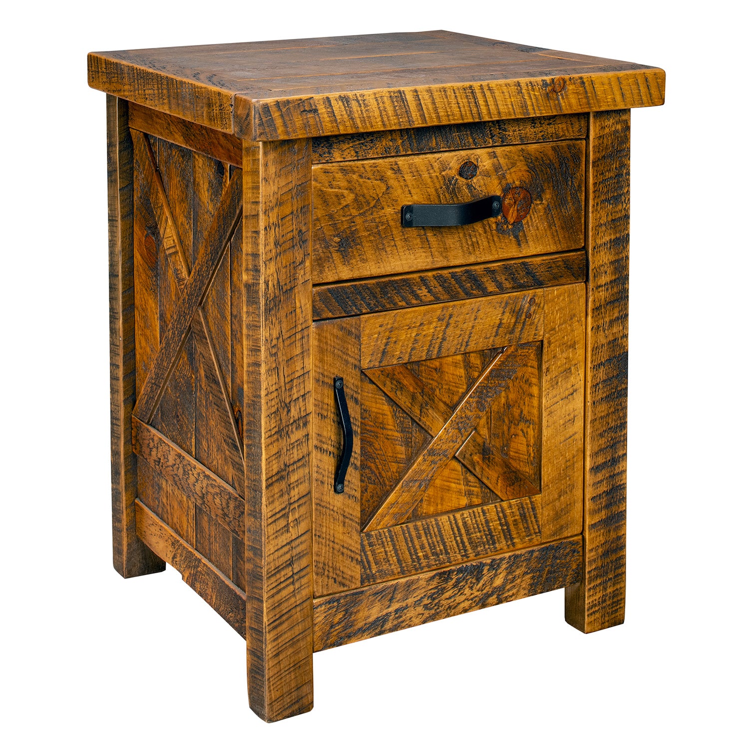 Rustic Nightstands Western Winds Rustic Enclosed Nightstand – Real Rustic Furniture