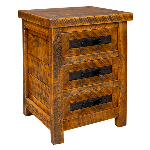 Rustic Ranchero 3 Drawer Night Stand