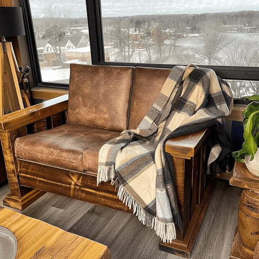 Royal timber loveseat furniture