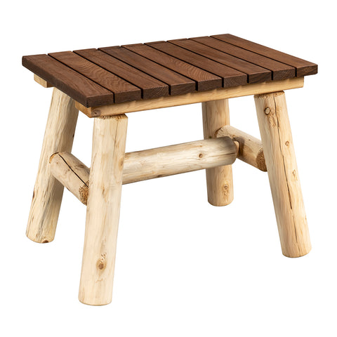 ThermaFusion Cedar Log End Table