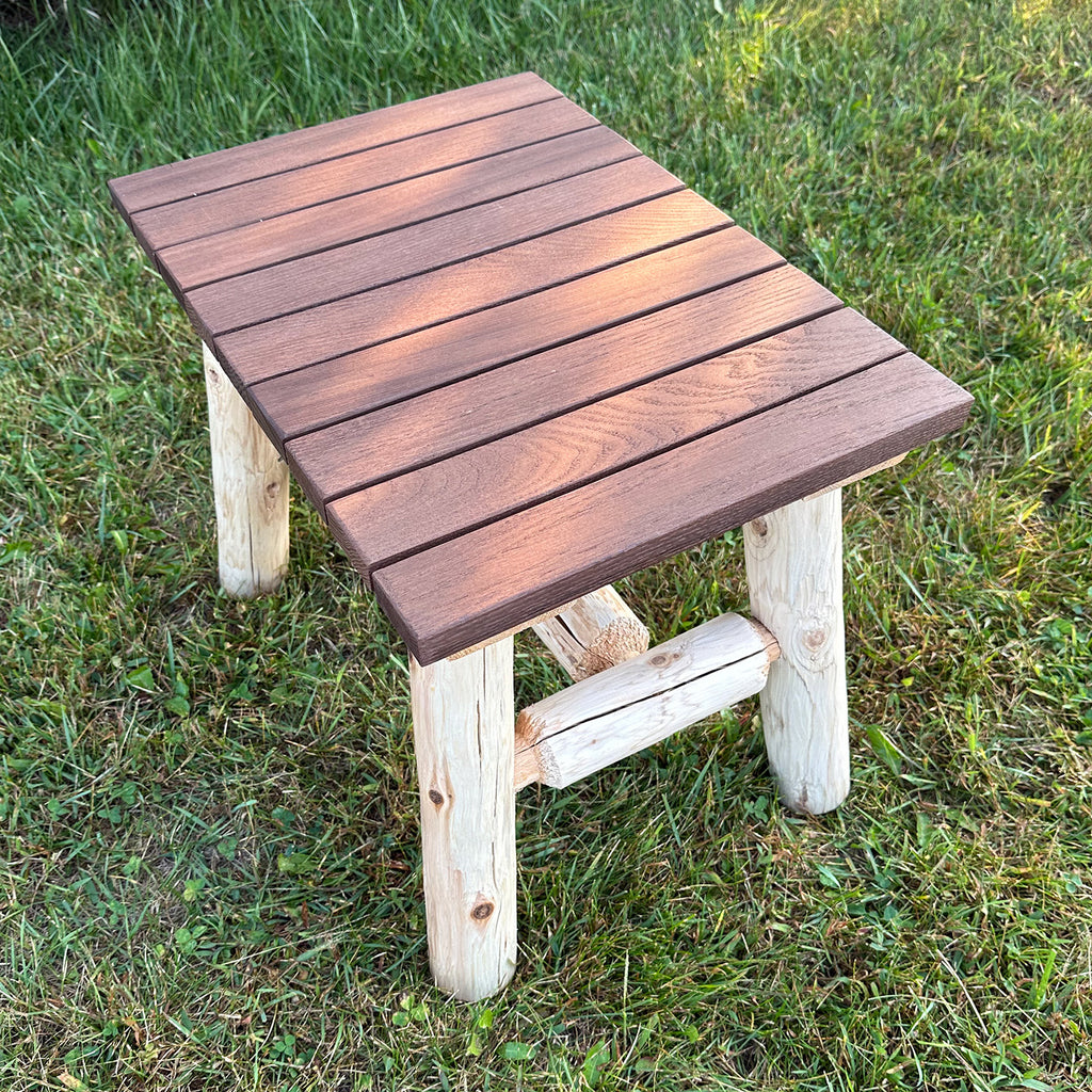 ThermaFusion Cedar Log End Table