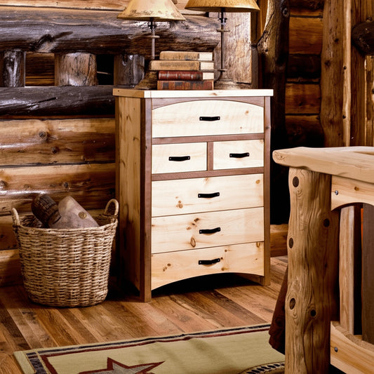 Trailbend Rough Sawn 6 Drawer Bachelor Chest