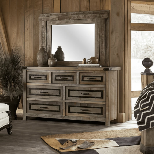 Pioneer Pine 7 Drawer Dresser
