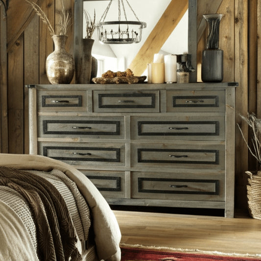 Pioneer Pine 9 Drawer Dresser