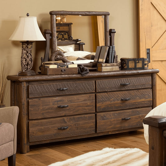 Heritage Hollow 6 Drawer Log Dresser