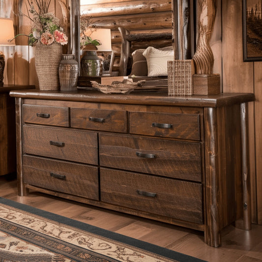Heritage Hollow 7 Drawer Log Dresser