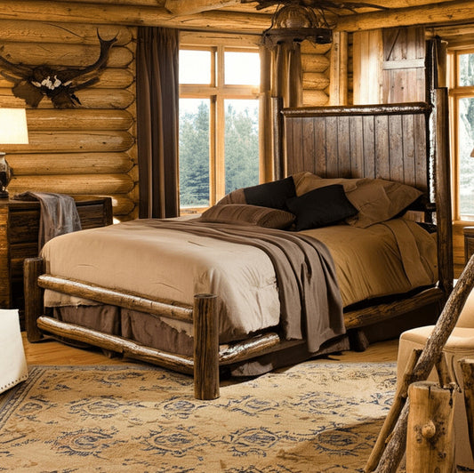 Heritage Hollow Log Panel Bed