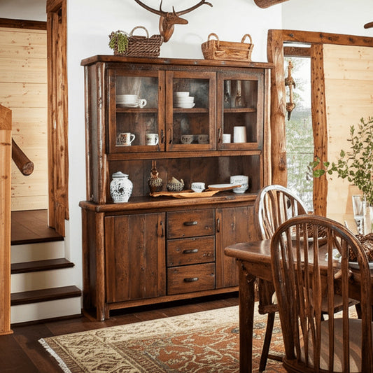 Heritage Hollow Log Buffet & Hutch