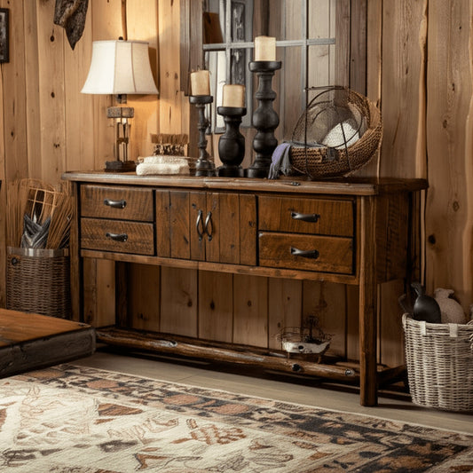 Heritage Hollow 4 Drawer Log Server