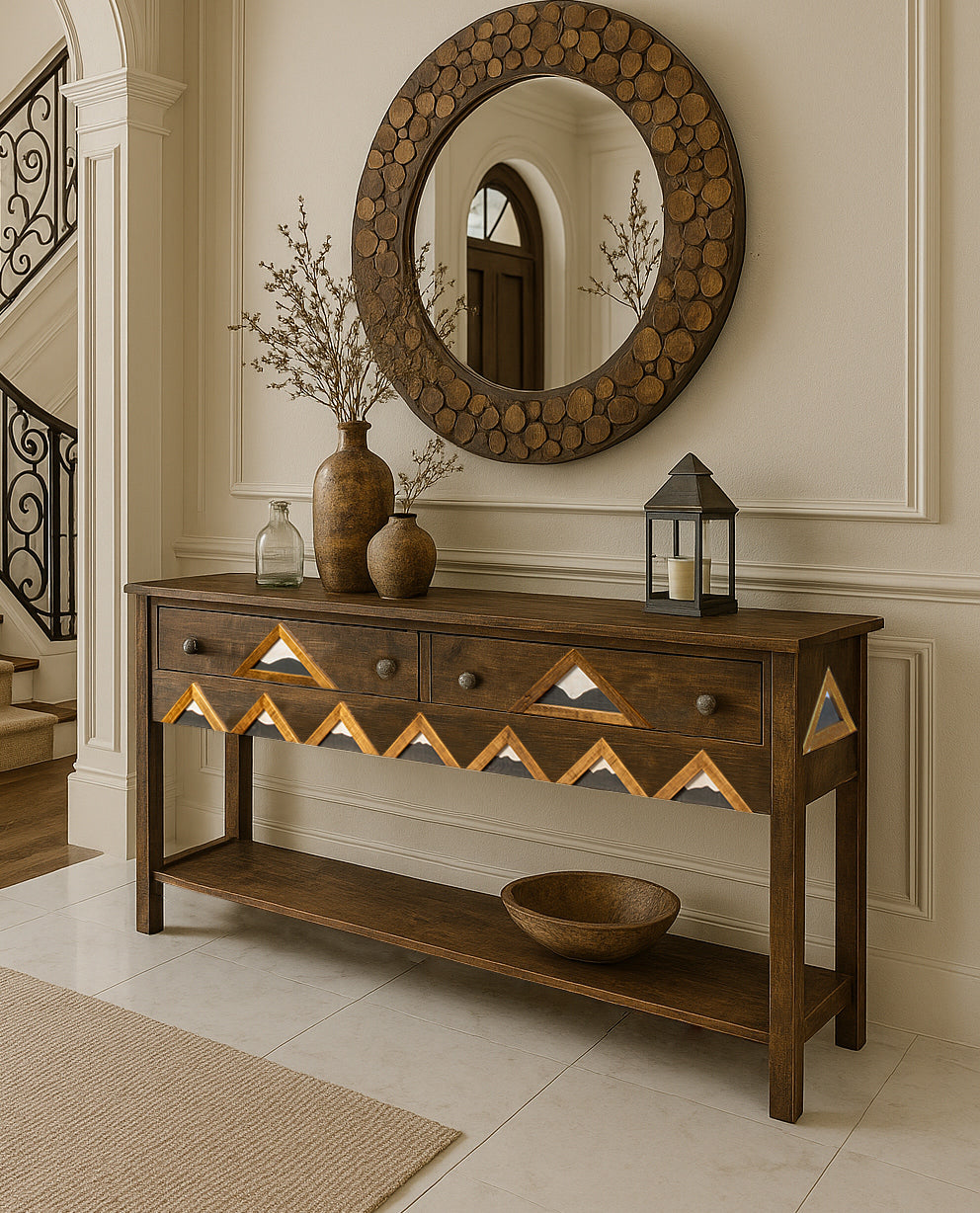 Appalachian Roots 2 Drawer Sofa Table – Real Rustic Furniture