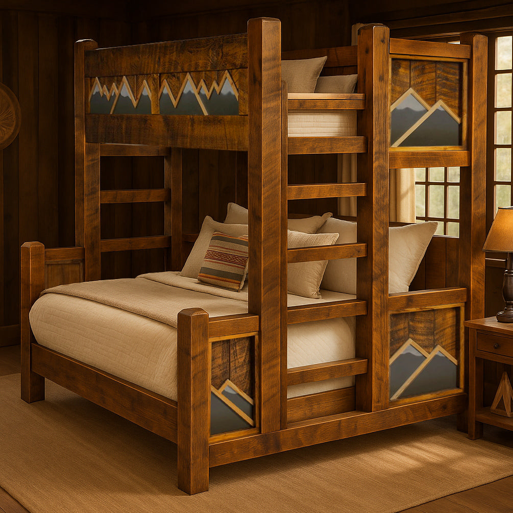 Rustic Barnwood Bunk Bed
