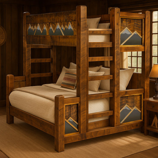 Rustic Barnwood Bunk Bed