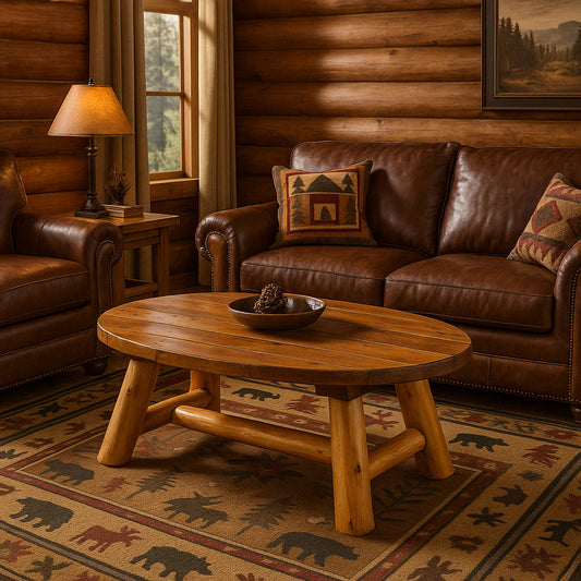 True North Timber Log Oval Coffee Table
