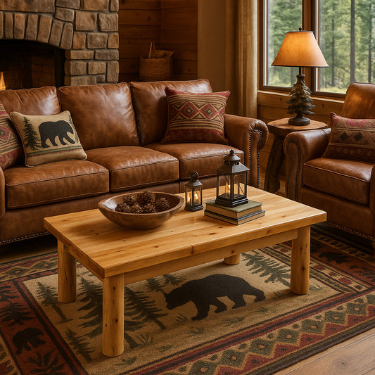 True North Timber Log Rectangle Coffee Table