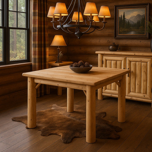 True North Timber Log Square Dining Table