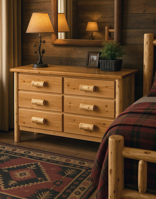 True North Timber Log 6 Drawer Dresser