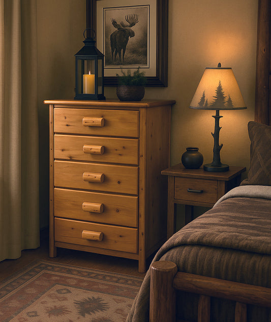 True North Timber Log 5 Drawer Chest