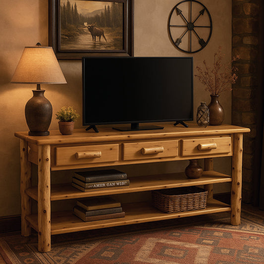 True North Timber Cedar 3 Drawer Entertainment Center